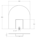 Излив душевой настенный водопад HYDROTHERAPY RC