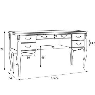 Кабинетный стол широкий R111L.1S