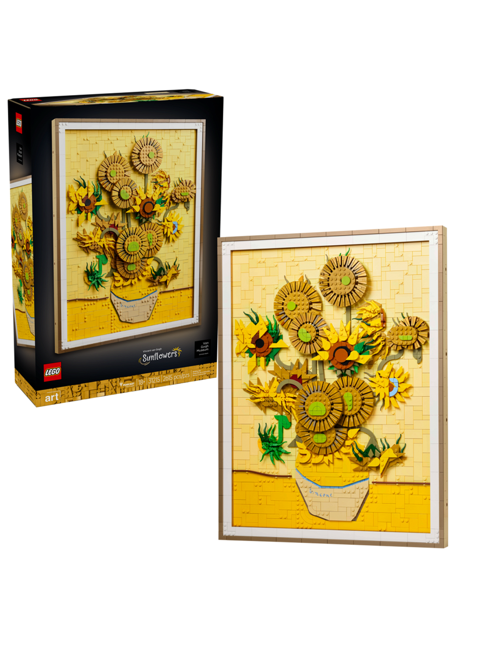 Конструктор Лего Арт Винсент Ван Гог Подсолнухи | LEGO Art Vincent van Gogh – Sunflowers 31215, 2615 деталей (18+)