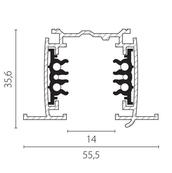 Шинопровод Quattro 503038-R Lightstar