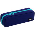 Пенал-футляр корпусный 3 отделения 210х70х50 Berlingo Navy blue, полиэстер