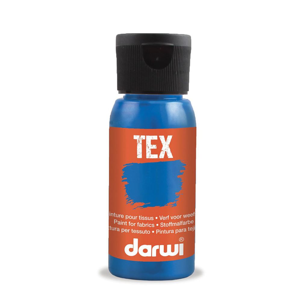 Краска для ткани Darwi TEX, 50 мл, 214 небесно-голубой Краска для ткани Darwi TEX, 50 мл, 214 небесно-голубой