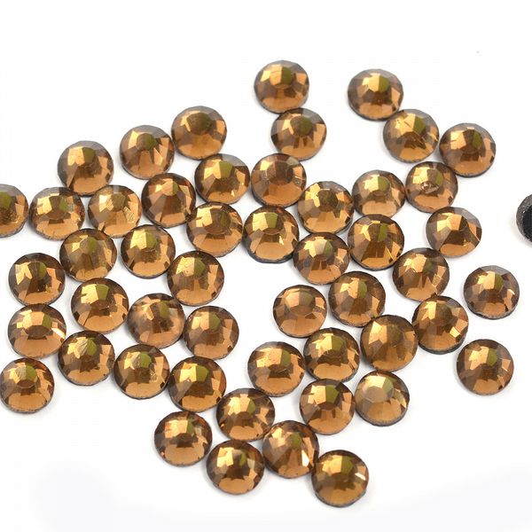 Стразы клеевые SS-16 (3,8-4,0 мм), цв. SMOKED TOPAZ, 1440 шт