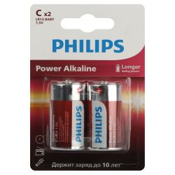Батарейки Philips LR14P2B/51 С алкалиновые 2 шт. LR14-2BL Power (2/24/48/5760) | Батарейки Щелочные (Алкалиновые)