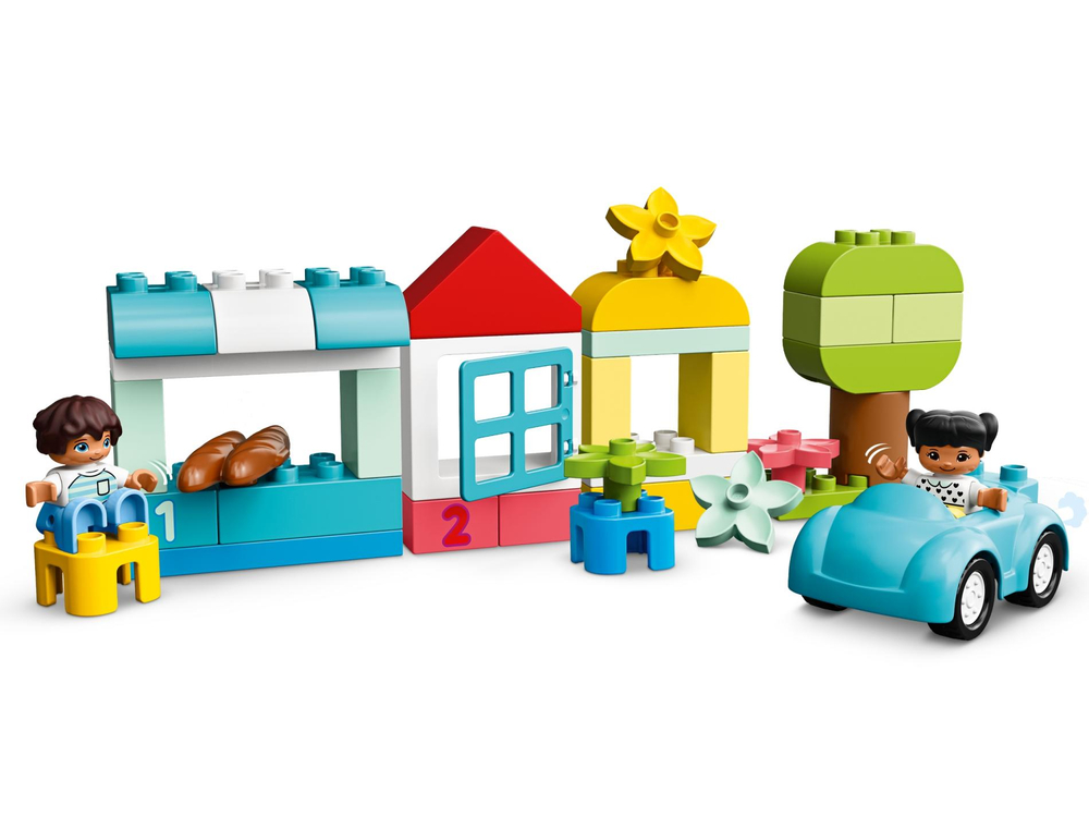 Конструктор Лего дупло Коробка с кубиками 10913 | LEGO DUPLO Creative Brick Box | развивающий набор | 65 деталей 1,5+