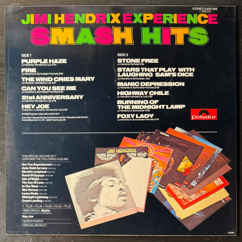 Jimi Hendrix Experience ‎– Smash Hits (Германия 1980г.)