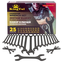 Набор ключей комбинированный 25пр. KINGTUL KT-5261D36-41 BLACK