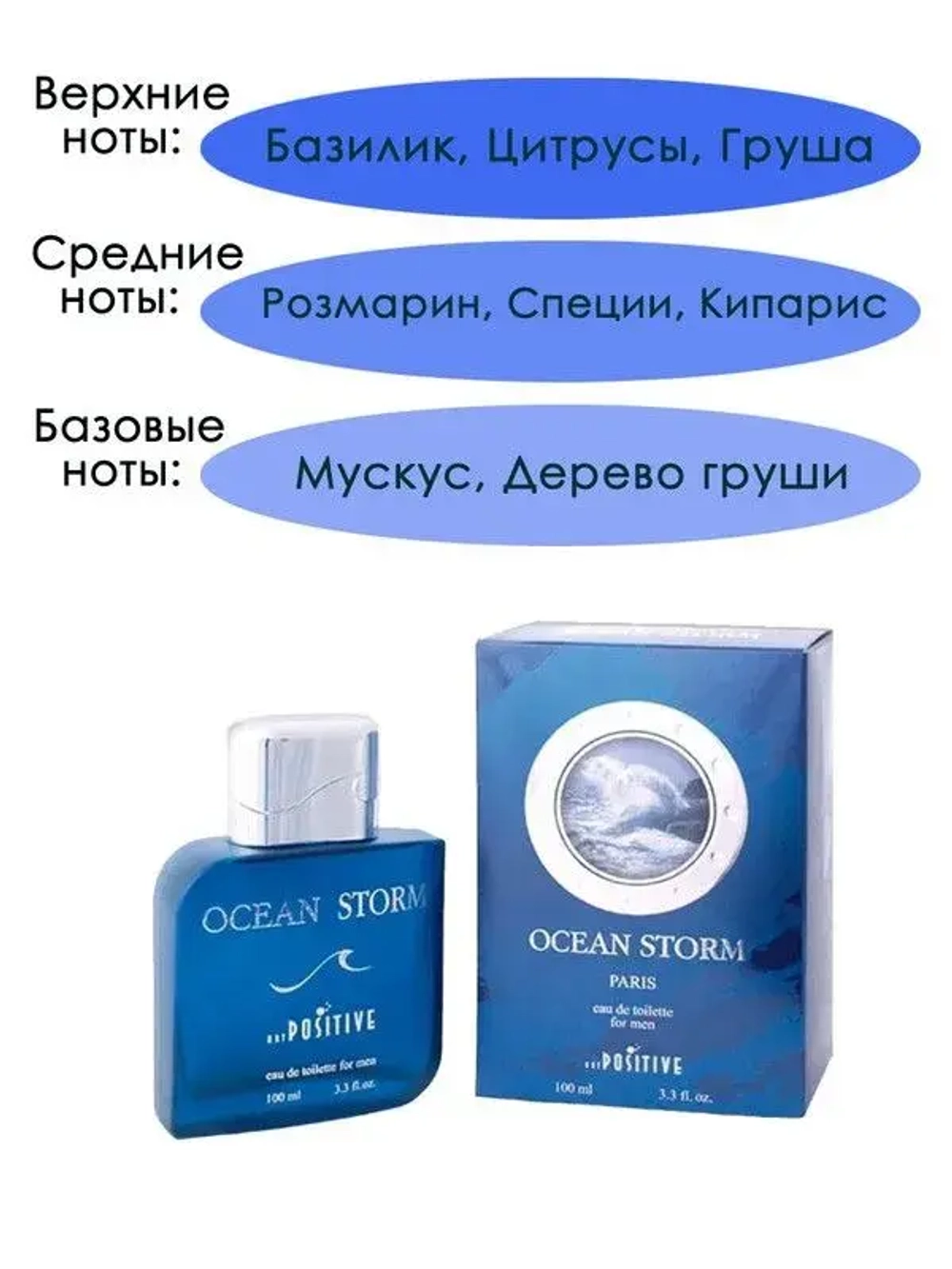 Туалетная вода для мужчин "OCEAN STORM" 100мл Россия