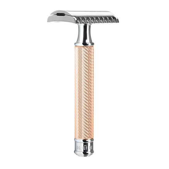 Т-образная бритва (станок) MUEHLE TRADITIONAL, розовое золото, open comb