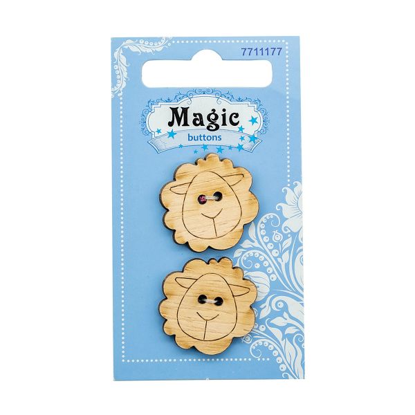 Украшения декоративные: пуговицы Барашек, 2 шт, Magic Buttons LW768-V45