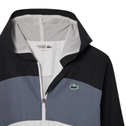 Мужская теннисная куртка Lacoste Sport Colour-Block Track - grey/black