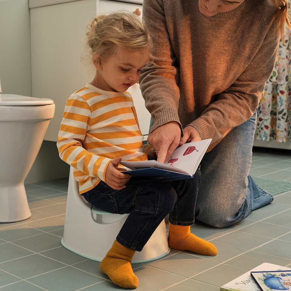 IKEA LOCKIG (ИКЕА ЛОСКИГ) - Горшок, белый/бирюзовый