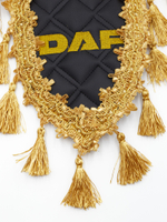Вымпел тройной DAF (экокожа, черный с золотыми кисточками)