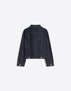 BERSHKA Джинсовая куртка на молнии, морской синий
