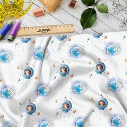 Ткань шелк Армани космонавты и собаки