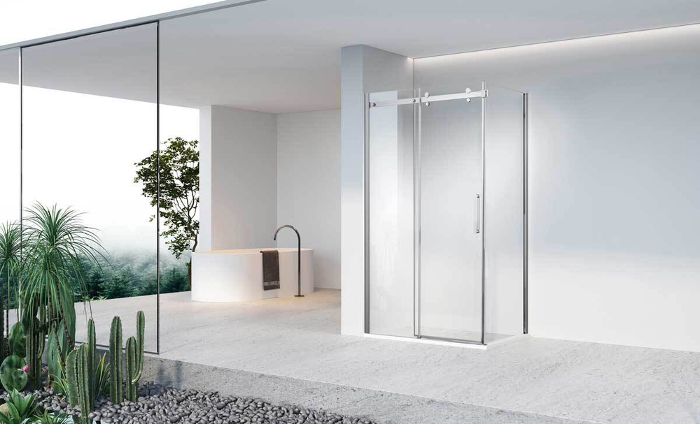 Душевой уголок Комо-Н (Como-N) VSR-4CN8012CL, 1200*800, хром, стекло прозрачное,