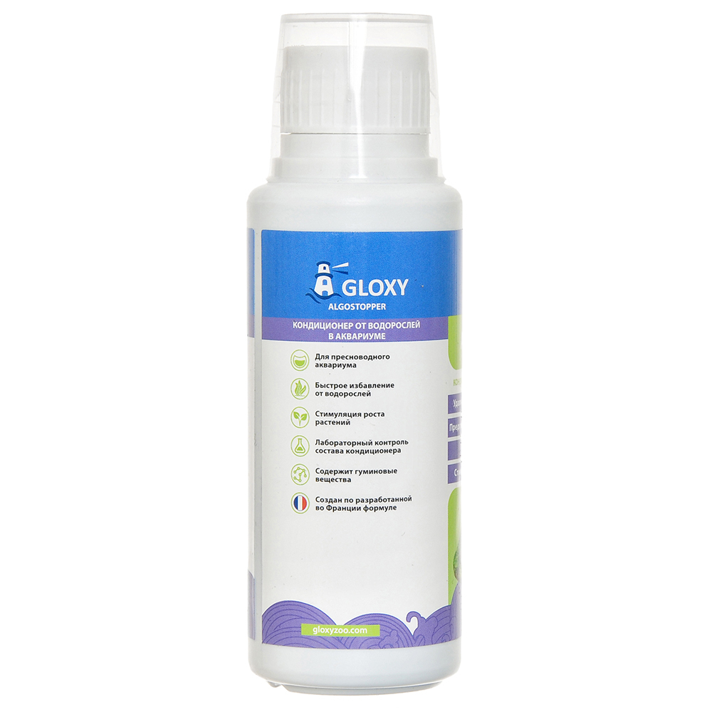GLOXY Algostopper Кондиционер от водорослей в аквариуме, 150 мл на 1500 л