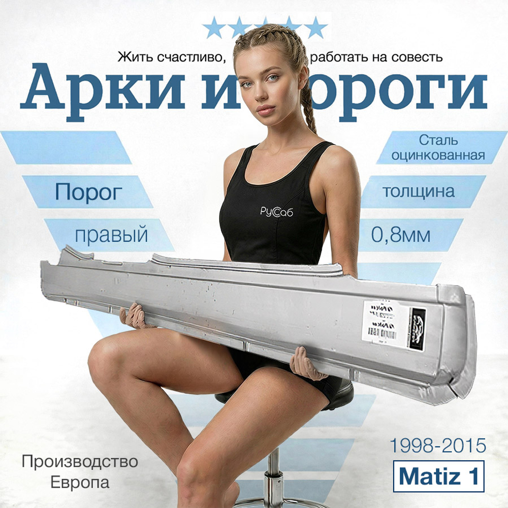Порог правый Daewoo Matiz 1 1998-2015 (Potrykus)