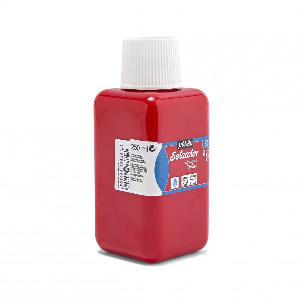 Краска для ткани непрозрачная Setacolor Opaque 250 мл, 296-026 алый, Pebeo, 296-026