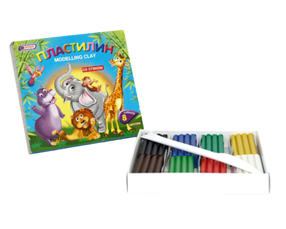 Пластилин мини 8 цветов 120гр ASMAR