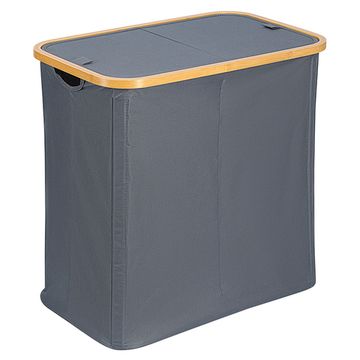 Корзина для белья с двумя отделениями neat twin, 53,5х33х53 см, серая