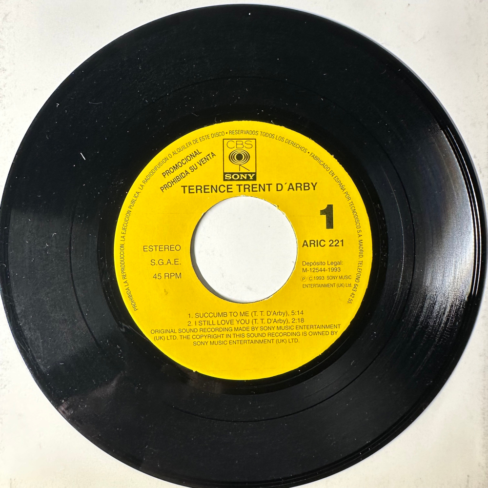 Terence Trent D'Arby ‎– Terence Trent D'Arby's Symphony Or Damn (Испания 1993г.) LP+7"