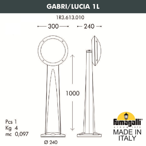 Ландшафтный светильник Fumagalli LUCIA 1R3.613.010.LYE27