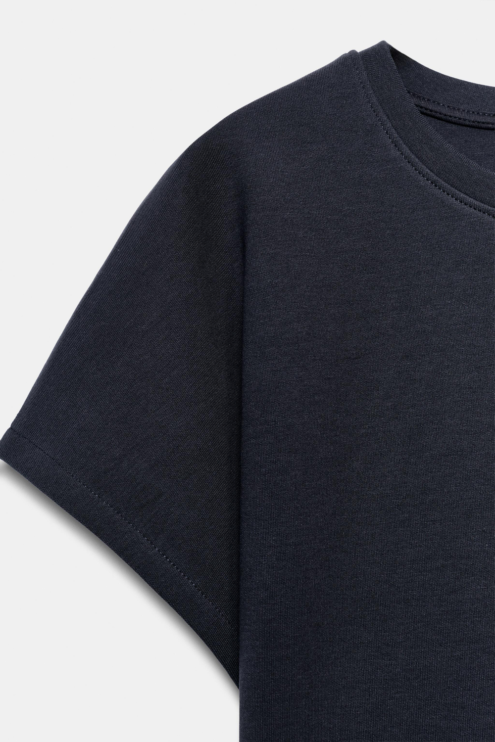 ФУТБОЛКА ИНТЕРЛОК С КОРОТКИМИ РУКАВАМИ — ZARA