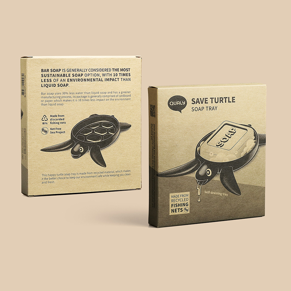 Мыльница turtle, коричневая