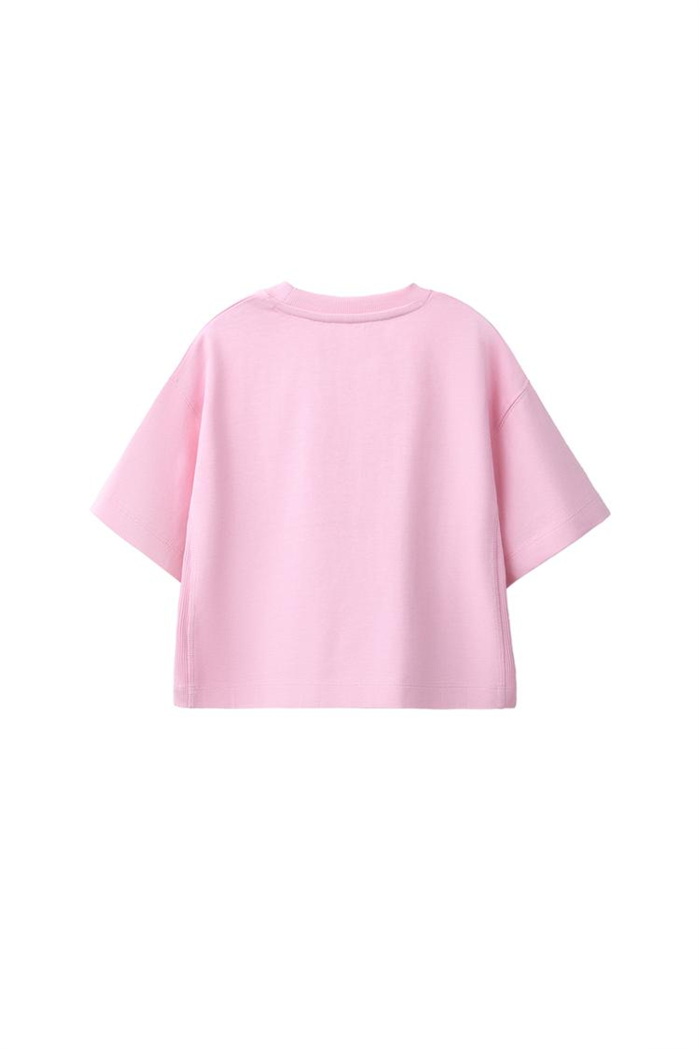 ZARA ОДНОТОННАЯ ФУТБОЛКА HEAVY JERSEY, РОЗОВЫЙ
