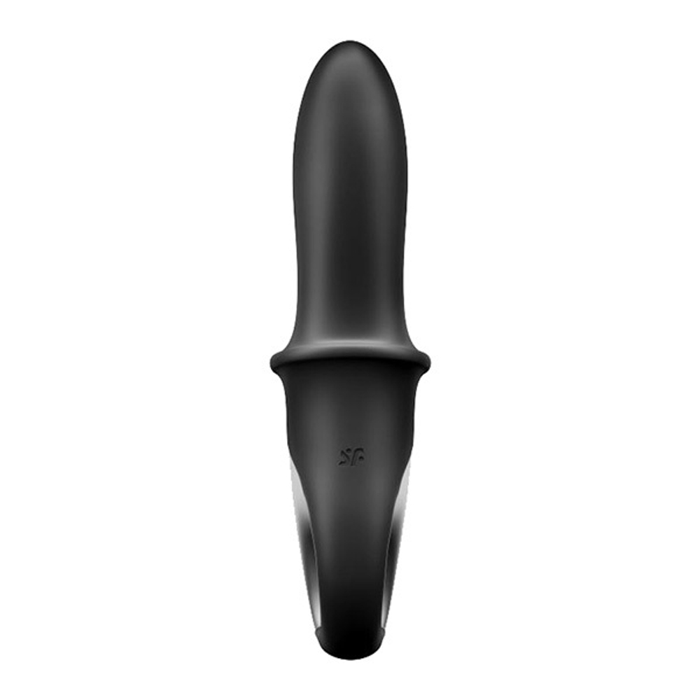 Черный анальный вибратор 18см с функцией нагрева Satisfyer Hot Passion