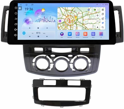 Магнитола для Toyota HiLux 7 2011-2015 - FarCar S500-TS18 монитор 12.3" 2K QLED на Android 14, Быстрая, CarPlay, 4G SIM-слот