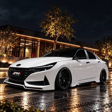 Накладка на передний бампер GT Hyundai Elantra 2020-2023