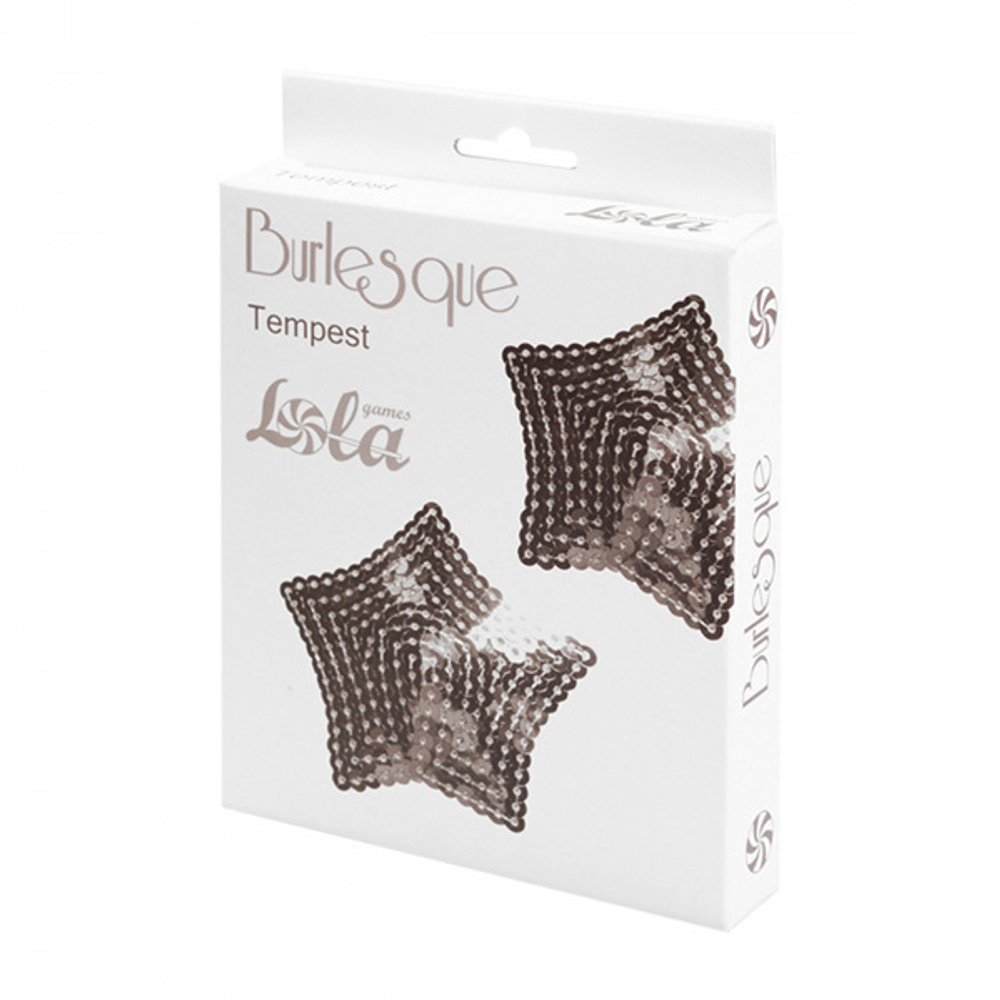 Серебристые пэстисы-звездочки Lola Pasties Burlesque Tempest Silver 3636-01lola