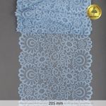 Кружево бельевое эластичное 205 мм / 3 метра, TBY.YSTL00839, цв.L3090 голубой, Kruzhevo