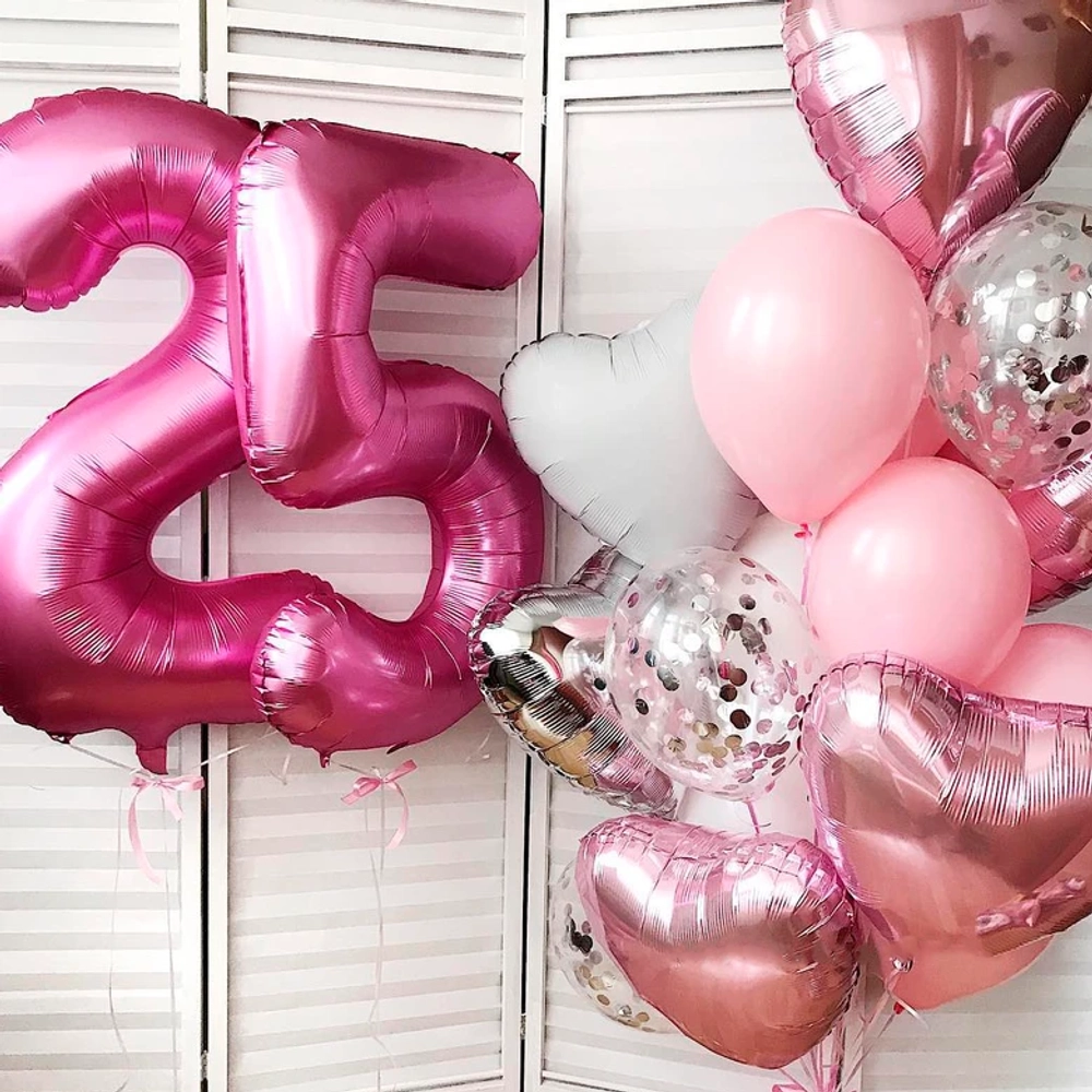 Розовый фонтан для девушки на 25-летие