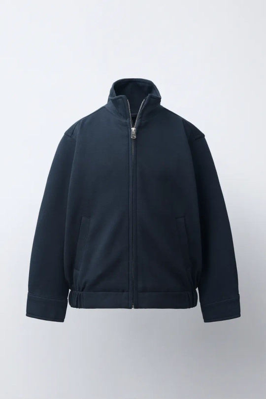 ZARA БОМБЕР COMFORT, МОРСКОЙ СИНИЙ