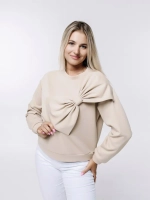 Свитшот кофта с бантом без начеса