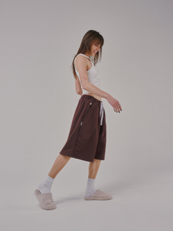 Baggy Shorts LOGO French Roast