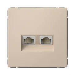 Розетка компьютерная RJ45 + RJ45, Cat 5e Systeme Electric ArtGallery Песочный GAL001285
