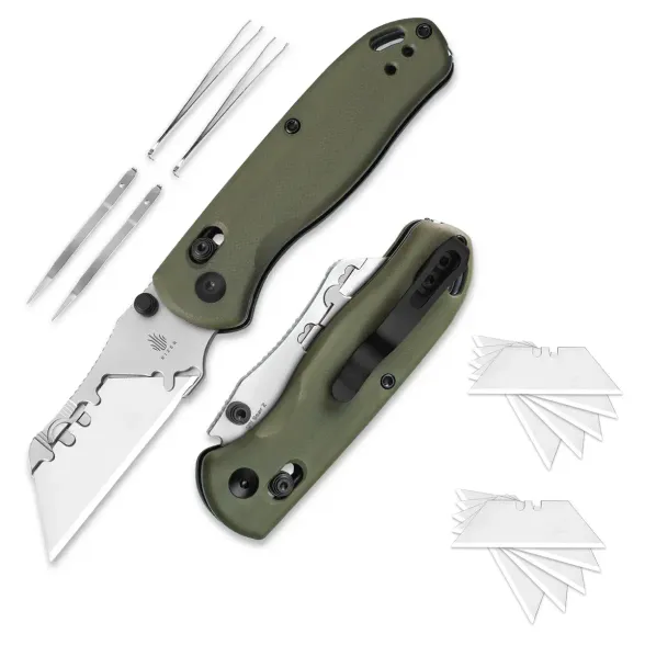 Цена наСкладной нож Kizer Drop Bear Utility сталь SK5, рукоять Green G10