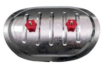 Лючок CAD 180х80/D100 мм (Red) для круглых воздуховодов, ревизионный накладной