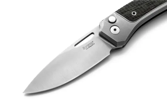 Нож складной Lion Steel Twain TW GY CVG - сталь MagnaCut, ркоять - зеленая канвас микарта