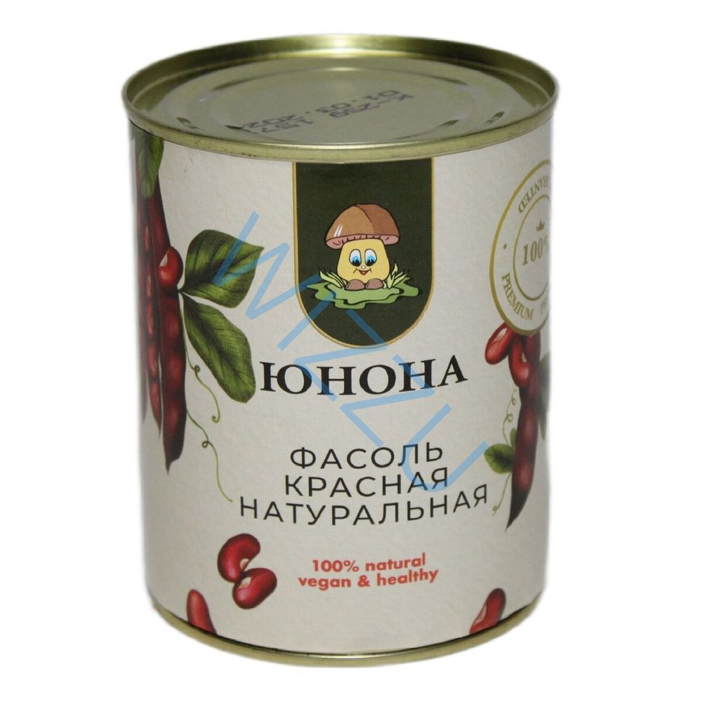 Фасоль красная натуральная Юнона ж/б 420 гр.