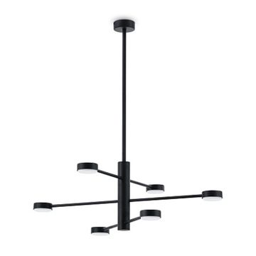 Потолочный светильник 6*GX53 FR5363CL-06B чёрный Tactic Modern Freya