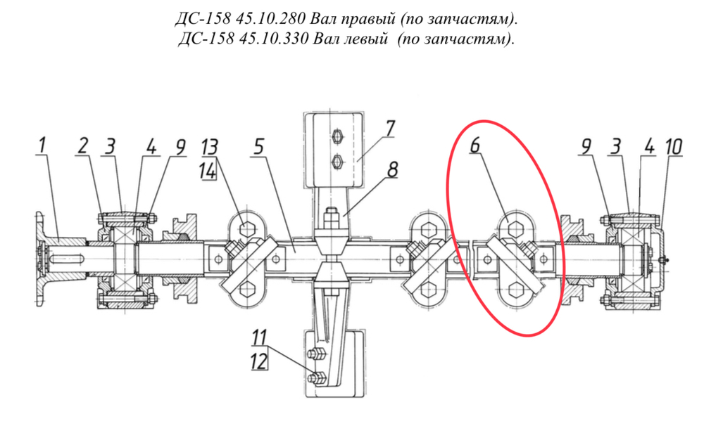 ДС-158 45.10.281 Стойка правая
