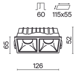 Встраиваемый светильник Technical DL043-02-10W4K-SQ-WB