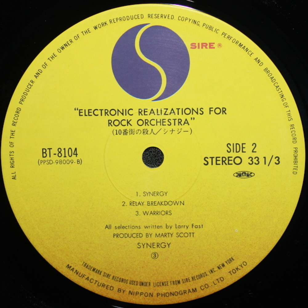 Synergy / Electronic Realizations For Rock Orchestra (LP)