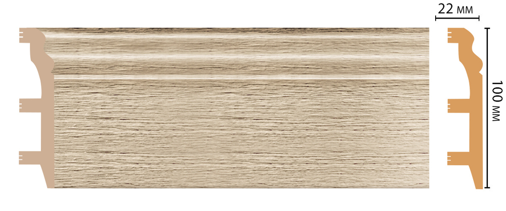Плинтус DECOMASTER D232-72 (100*22*2400мм)