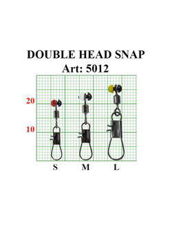 Застежка рыболовная DOUBLE HEAD SNAP 5012 M